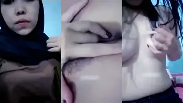 Bokep Indo Hijab Remas Dada Sampai Orgasme Basah poster