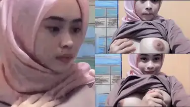 Ukhti Jilbab Pink Kirim Foto Dada Bulat Ke Pacar poster
